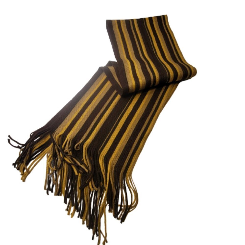 Mens Scarf Striped Brown Scarf Stripes Scarf
